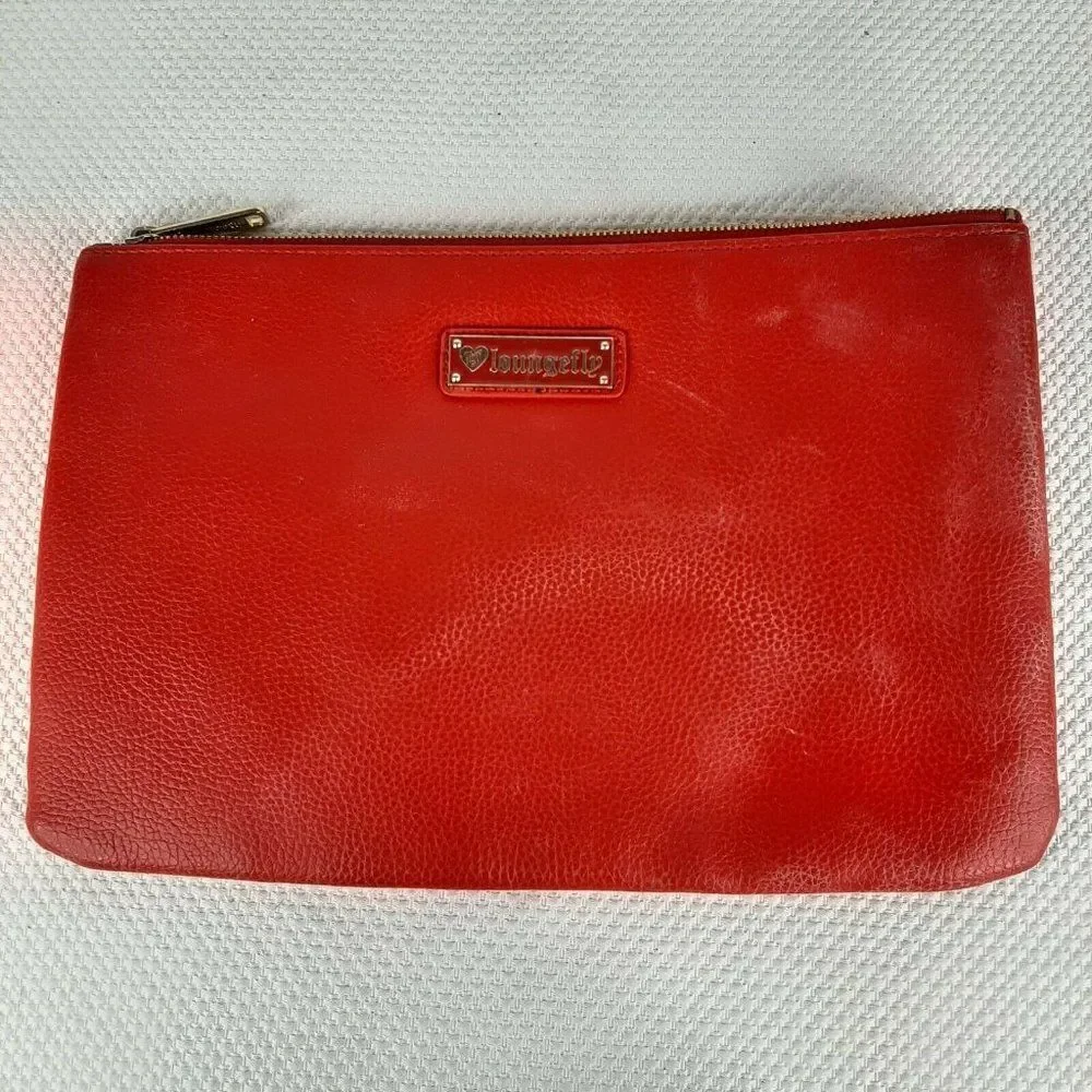 Loungefly Red Sugar Skulls Purse Clutch Handbag 11.5